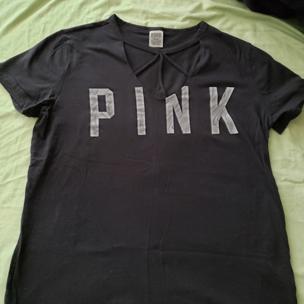 🖤PINK strappy tee